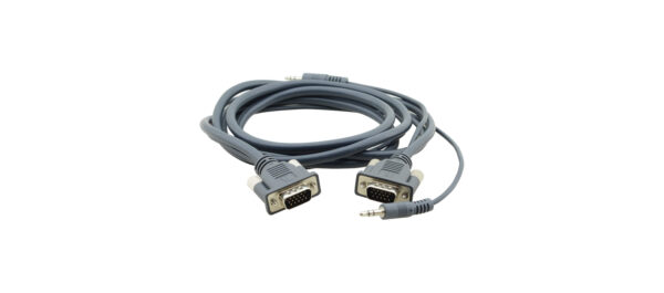 Molded 15-pin HD(Male-Male) Flexible Cable with Audio