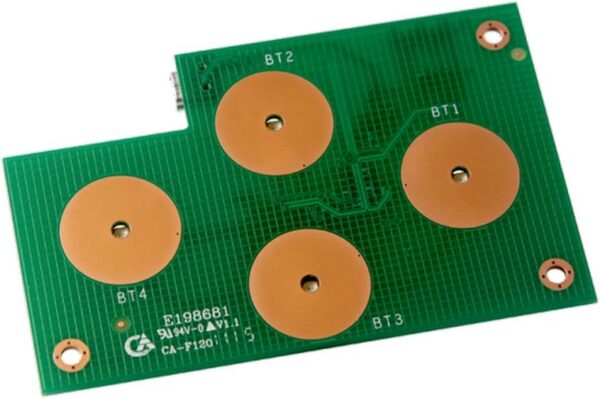 USB connected 4-Button capacitive touch panel with high intensity blue LEDs
