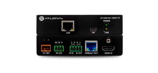 (Tx Only) 4K/UHD 100M HDBaseT Transmitter with Ethernet and Control