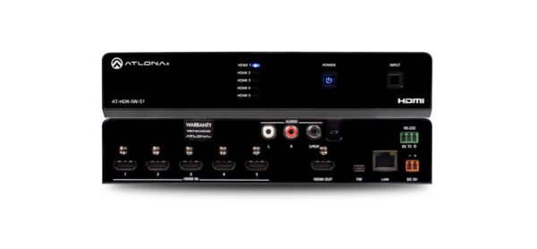 Atlona 5 x 1 4K/HDR HDMI 2.0b Switcher