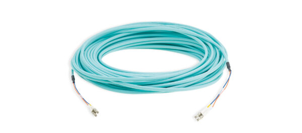 2 LC (M) to 2 LC (M) MM OM3 Fiber Optic Cable, LSHF