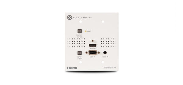 HDMI plus VGA Switcher w/ HDBaseT Output, POE, US 2 Gang Wall Plate