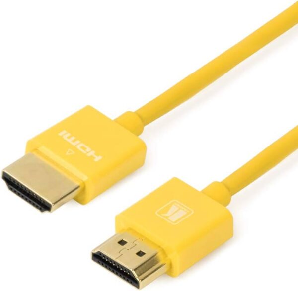 Slim High Speed HDMI Cable with Ethernet-Yellow