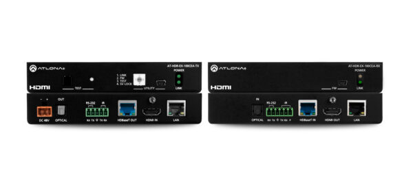 4K HDR Transmitter and Receiver Set w/IR, RS-232, Ethernet, and PoE