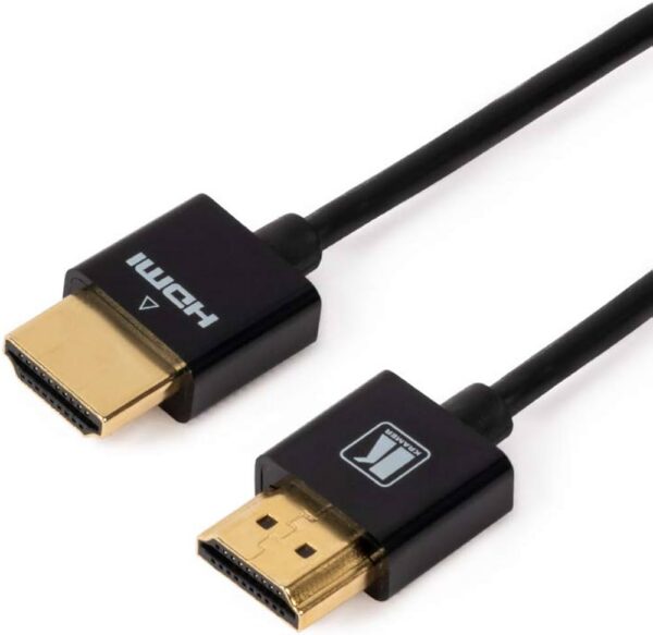 Slim High Speed HDMI Cable with Ethernet - Black