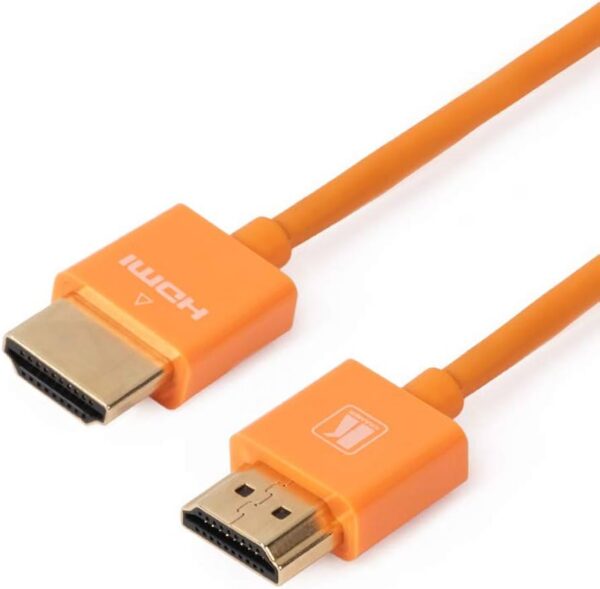 Slim High Speed HDMI Cable with Ethernet - Orange