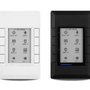 Velocity 8 button keypad with e-ink display includes black and white North America bezels