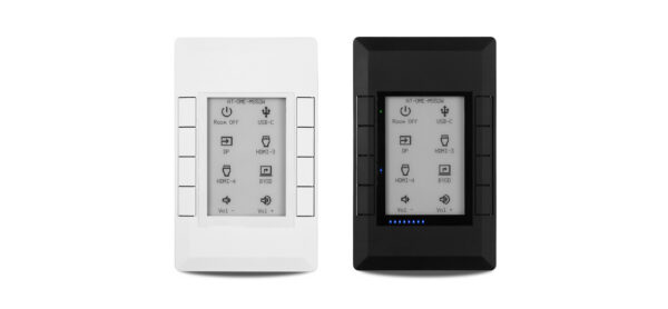 Velocity 8 button keypad with e-ink display includes black and white North America bezels