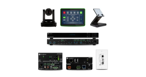 Atlona Room Kit: Pre-Configured Dual Display Training Room System with Control, PTZ camera, USB extension, and room audio