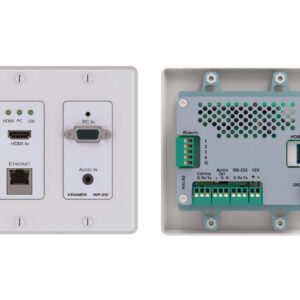 HDMI, VGA, RS−232, ETH & Audio HDBaseT TX Active Wall Plate