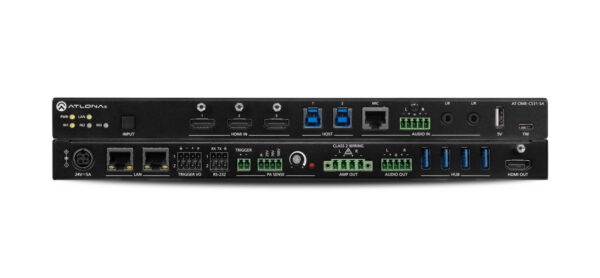 3x1 Video switcher w/ Audio Mixer & Amplifier w/ USB-C Input