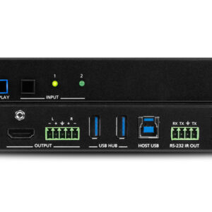 Omega 4K/UHD meeting hub with USB-C and HDMI inputs and HDMI output