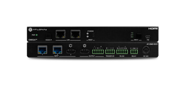 Omega 4K/UHD Receiver with Dual HDBaseT inputs, HDMI input and HDMI output