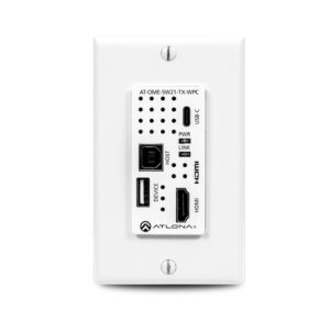 Single Gang TX Wall Plate with USB-C and HDMI supporting USB data
