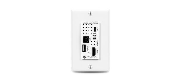 Single Gang TX Wall Plate with USB-C and HDMI supporting USB data