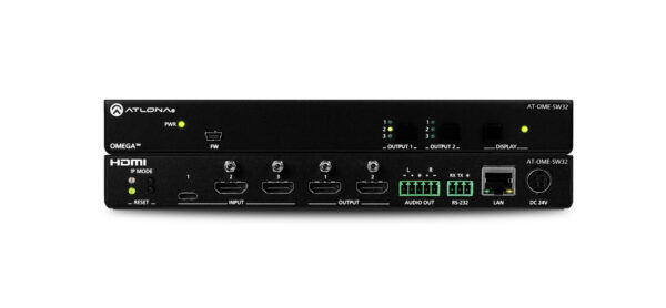 Omega Matrix Switcher with 2x HDMI and 1x USB-C and 2x HDMI output