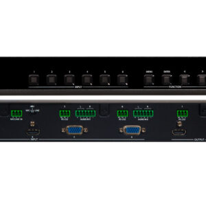 4K/UHD, 6-Input Multi-Format Switcher with Mirrored HDMI and HDBaseT Outputs, PoE and Auto-Switching