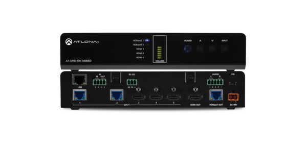 4K/UHD 5 Input HDMI/HDBaseT w/Mirrored HDMI/HDBaseT Outputs